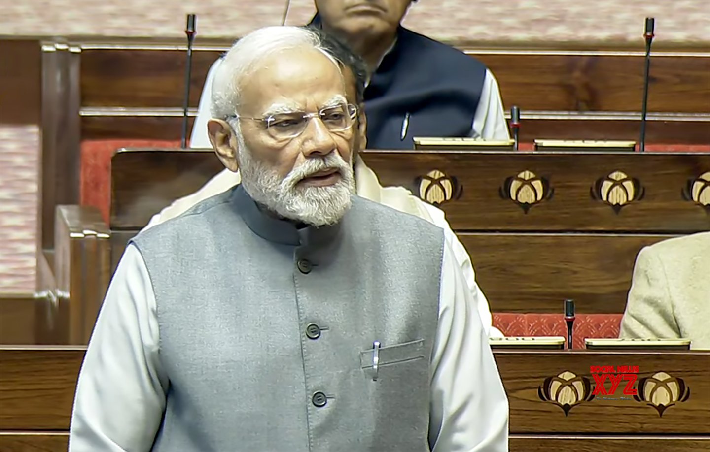 प्रधानमंत्री श्री नरेन्द्र मोदी ने राज्यसभा में पश्चिम एशिया में जारी संघर्ष की स्थिति पर संबोधन दिया