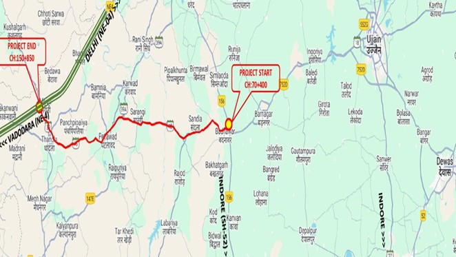 दनावर-पेटलावाद-थंदला-तिमारवानी खंड के 4 लेन के निर्माण को मंजूरी