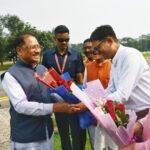 रायगढ़ पहुंचने पर मुख्यमंत्री श्री विष्णुदेव साय का हुआ भव्य स्वागत